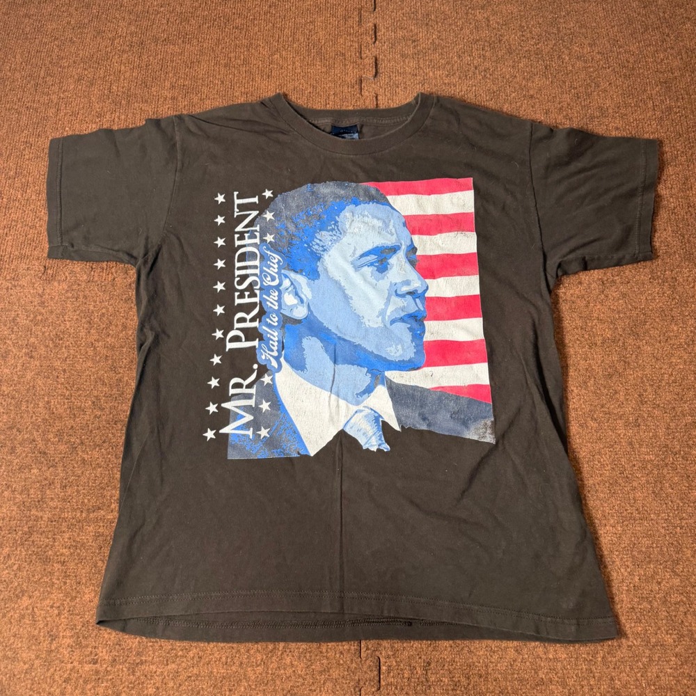 Quail Hollow Barack Obama Mr President Hail To The Chief Graphic T-Shirt Black L